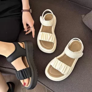 Summer Fashionable Casual and Comfortable Girls' Elegant and Cute Open-toe Wear-resistant Beach Thick-soled Non-slip Sandals
